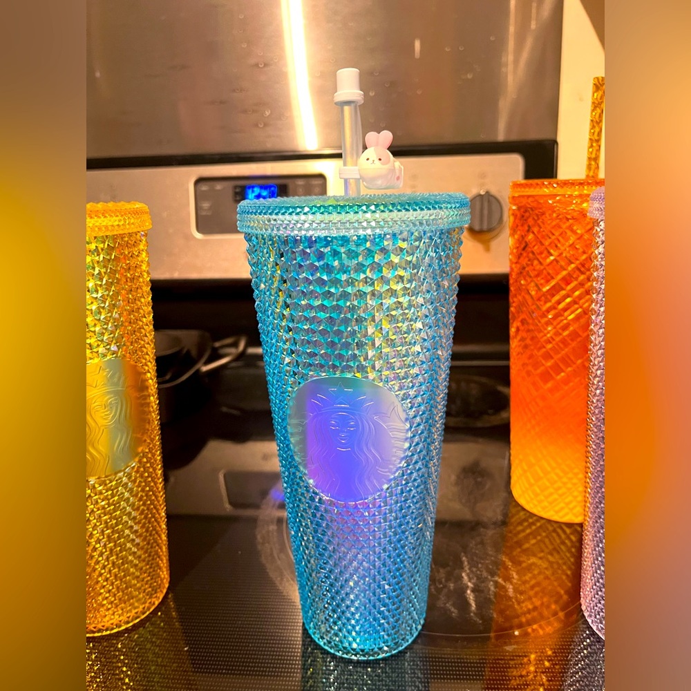 Rare Starbucks Studded Blue Bunny Tumbler